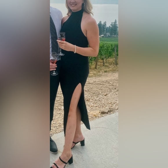 ✨HOST PICK✨NORMA KAMALI REVOLVE Halter Turtle Slit Gown - Picture 2 of 5